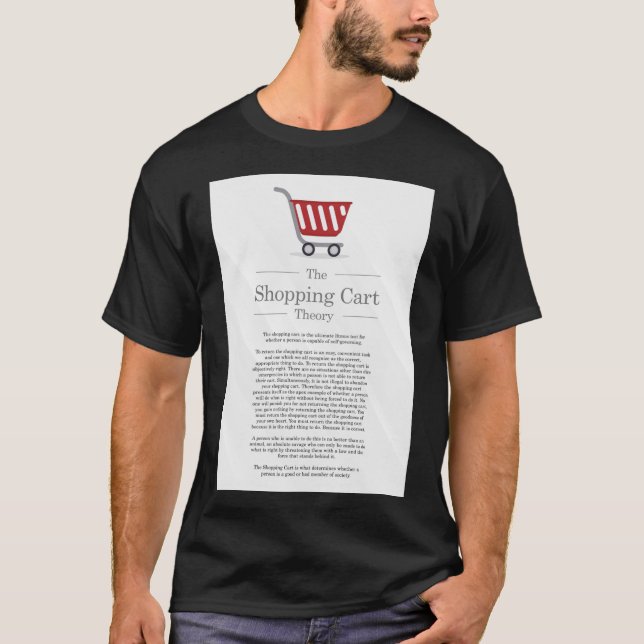 Poster teorisignatur för shoppingvagn t shirt (Framsida)