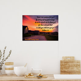 Poster Texas Sunset Scripture