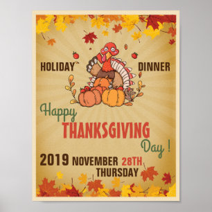 Poster Thanksgiving dag