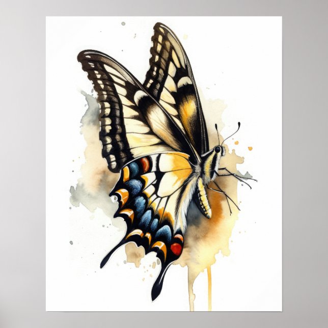 Poster Tiger Swallowtail Butterfly Art Print (Framsidan)