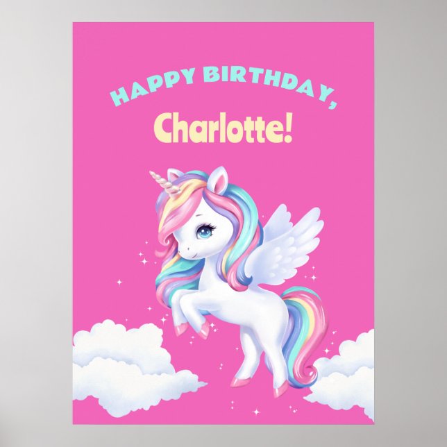 Poster till en magisk födelsedagsfest. (Framsidan)