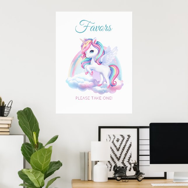 Poster till en magisk födelsedagsfest. (Hemmakontoret)