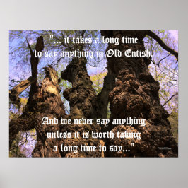 Poster - Träd med Ent Quote