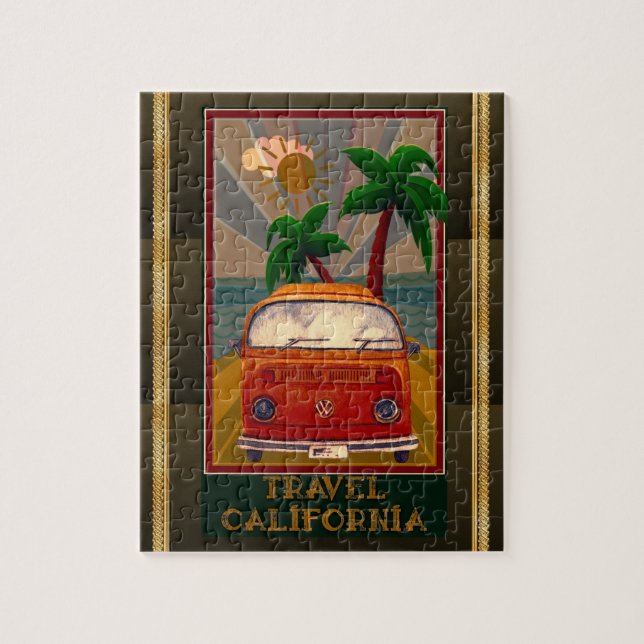 Poster:Travel California Puzzle Pussel (Vertikal)