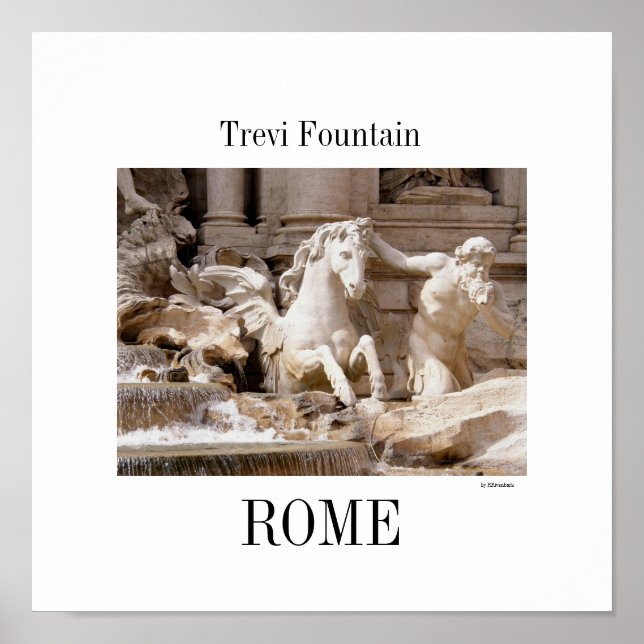 poster - Trevi Fontän, Rom (Framsidan)