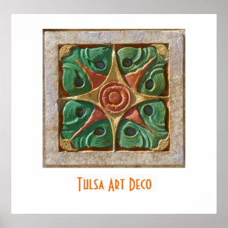 Poster Tulsa Art Deco-ruta