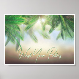 POSTER - TVÄTTA HANDFLATAN