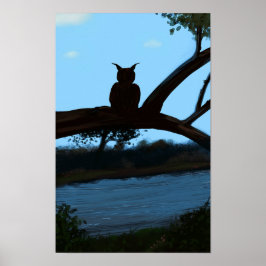 Poster uggla (projektionsyta)