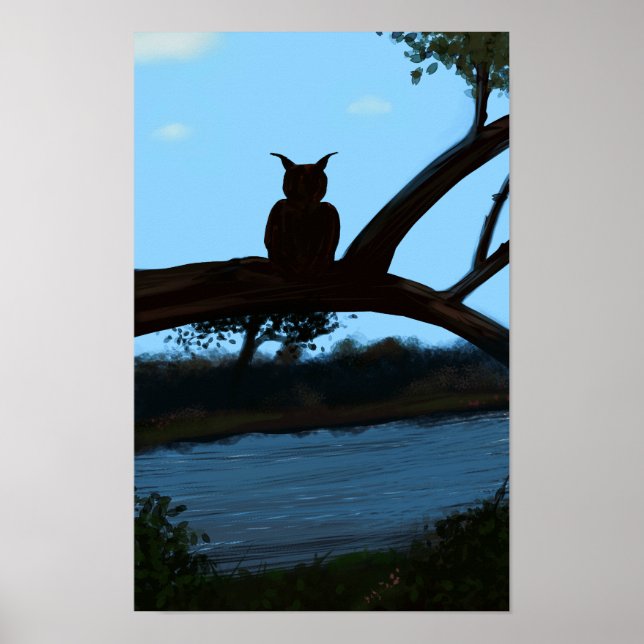 Poster uggla (projektionsyta) (Framsidan)