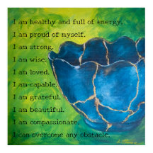 poster "Uppdelat i skönhet"-bekräftelse (projektio