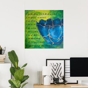 poster "Uppdelat i skönhet"-bekräftelse (projektio