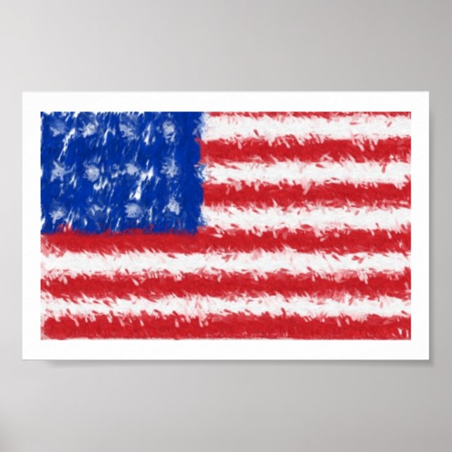 POSTER USA-Flagga (Framsidan)