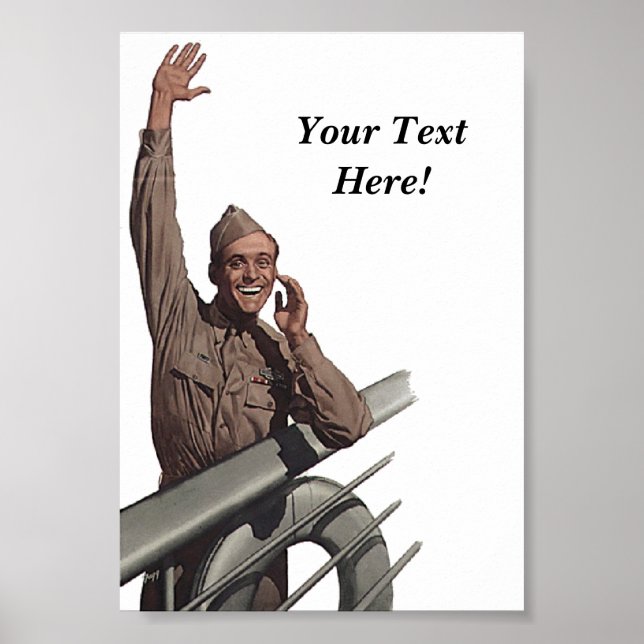 Poster ut för vintage Sailor Shout (Framsidan)