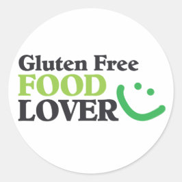 Poster utan gluten Free Food Älskare Runt Klistermärke