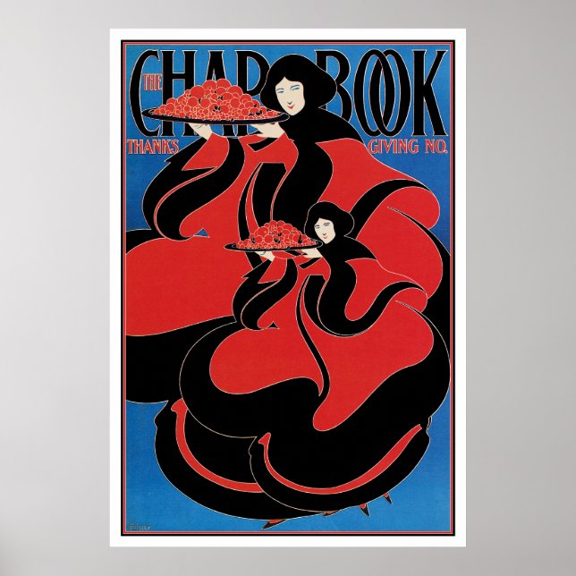 Poster utskrift: Art nouveau - Bradley - Thanksgiv (Framsidan)