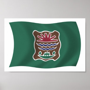 Poster utskrift av Abenaki Tribe-Flagga