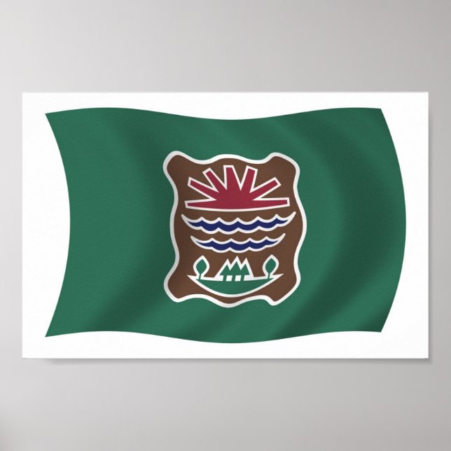Poster utskrift av Abenaki Tribe-Flagga (Framsidan)