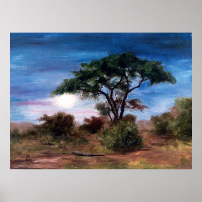 Poster utskrift av afrikanska Måne (Framsidan)