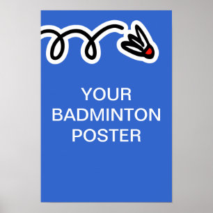poster utskrift av anpassningsbar badminton