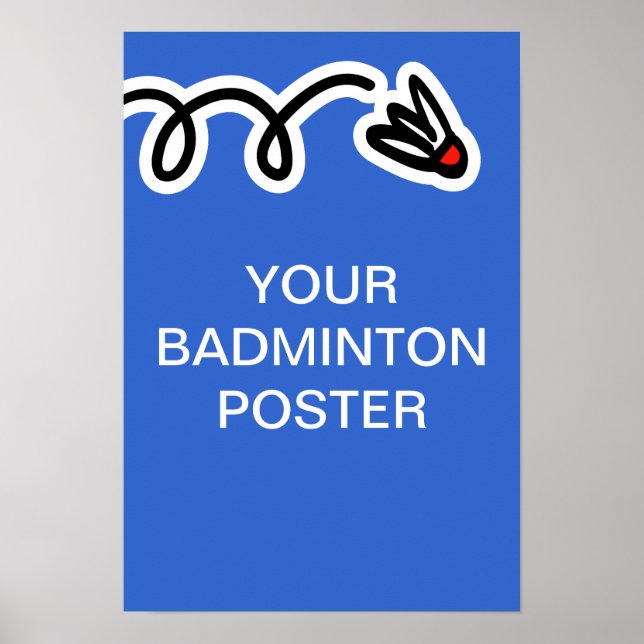 poster utskrift av anpassningsbar badminton (Framsidan)