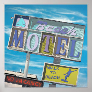 Poster utskrift av Beach-motel