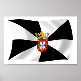 Poster utskrift av Ceuta-Flagga