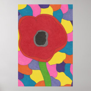 Poster utskrift av den moderna konstgjorda glasdis