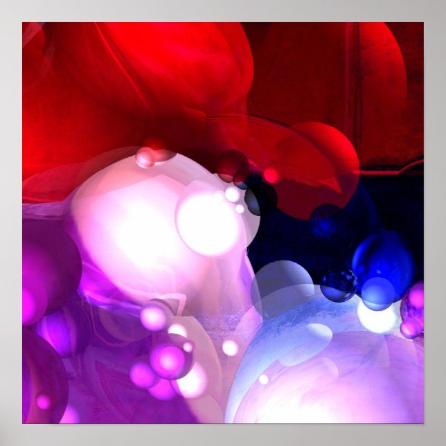 Poster utskrift av Digital Abstrakt Art- (Framsidan)