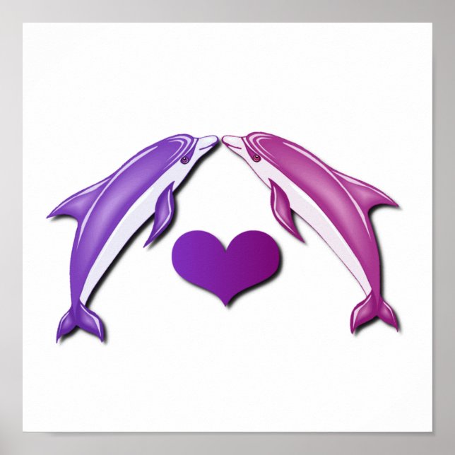 Poster utskrift av döpta delfiner (Framsidan)