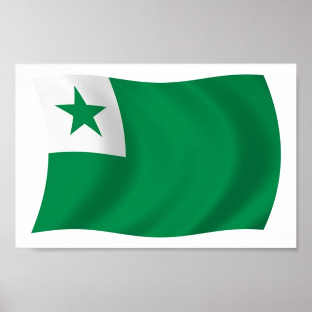 Poster utskrift av esperanto-Flagga (Framsidan)