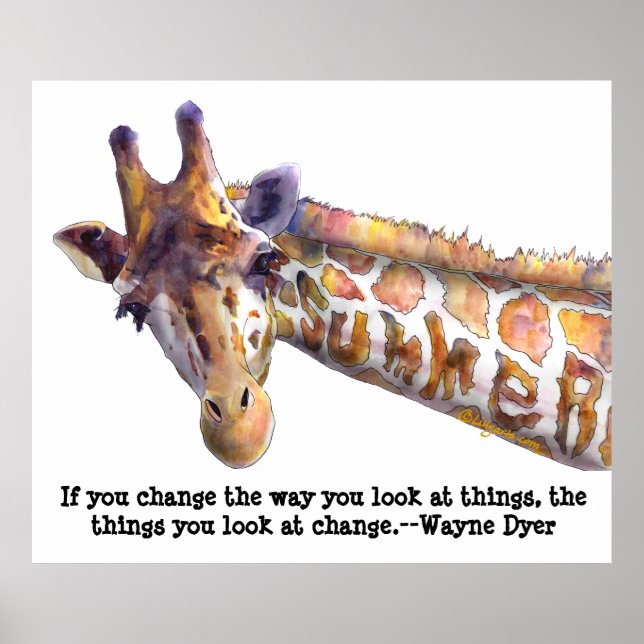 Poster utskrift av Giraffe-sommarofferten (Framsidan)