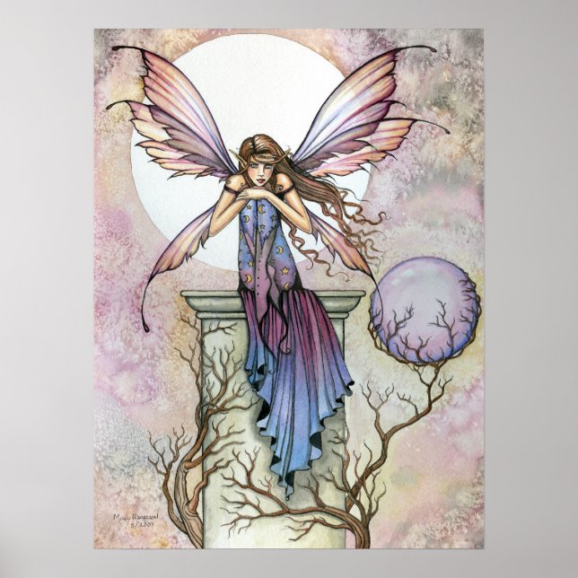 Poster utskrift av Gothic Fairy Måne Celestial (Framsidan)