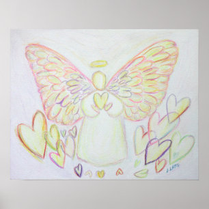 Poster utskrift av Guardian Angel of Hearts Art
