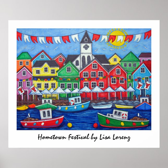 Poster utskrift av Hometown Festival (Framsidan)