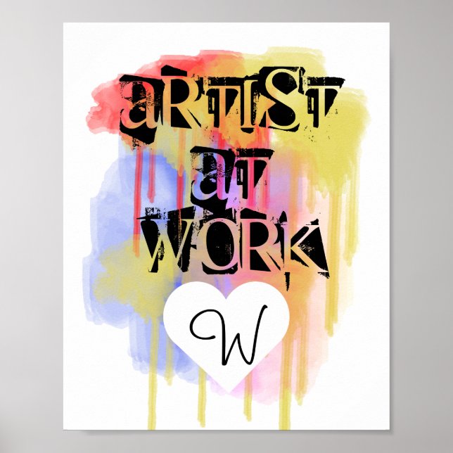 Poster utskrift av personlig Artist at On Work Art (Framsidan)