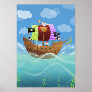 poster utskrift av pirater-hoj