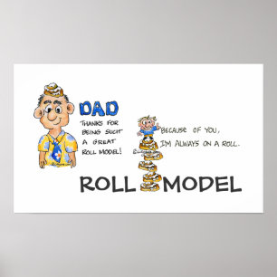 Poster utskrift av rollmodell för Pappa