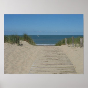 Poster utskrift av Sand Dunes Beach Wave Boat Phot