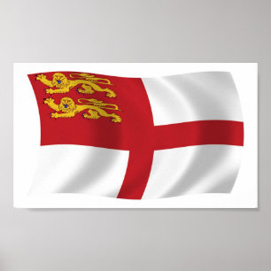 Poster utskrift av Sark Flagga