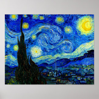 Poster utskrift av Starry Night by Van Gogh Fine A