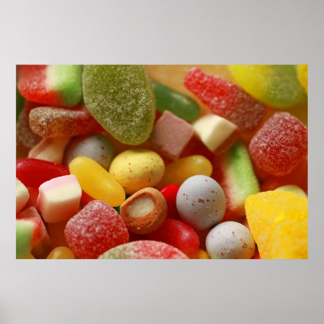 Poster utskrift av tilldelade sötsaker (Framsidan)
