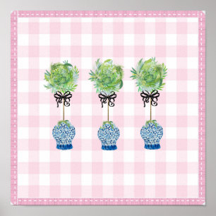 Poster utskrift av Topiary Blue and White Ginger B