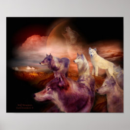 Poster/utskrift av vargens bergsbild poster