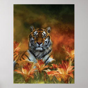 Poster/utskrift av vild Tigers Art Poster