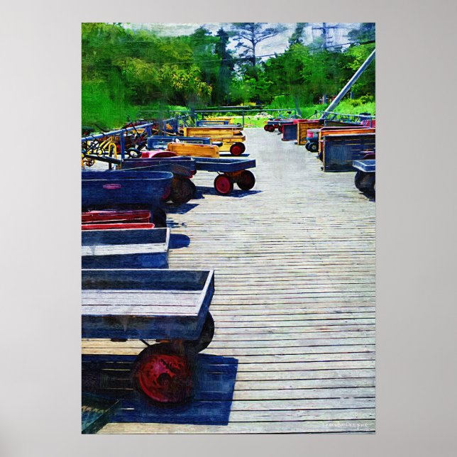 Poster utskrift av Wagons Fire Island (Framsidan)