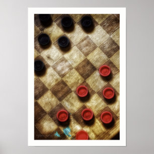 Poster utskrift i Weasted Checkerboard