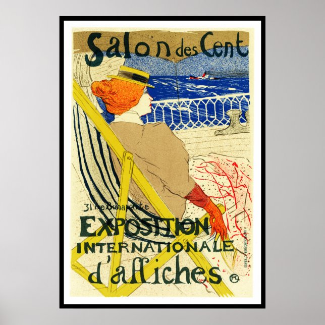 Poster utskrift: Toulouse Lautrec - Salon des Cent (Framsidan)