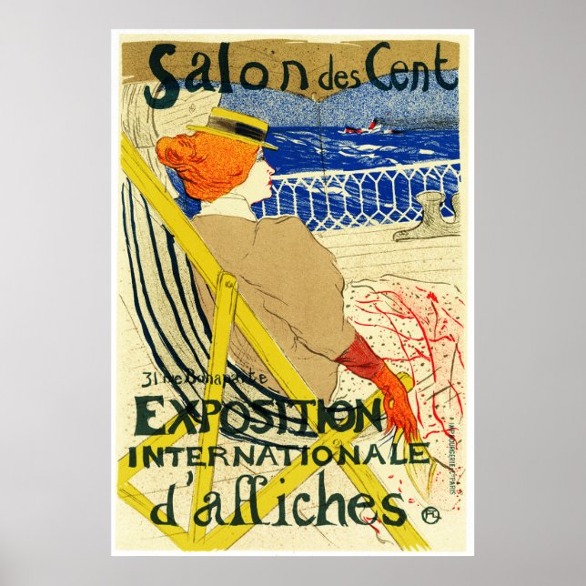 Poster utskrift: Toulouse Lautrec - Salon des Cent (Framsidan)