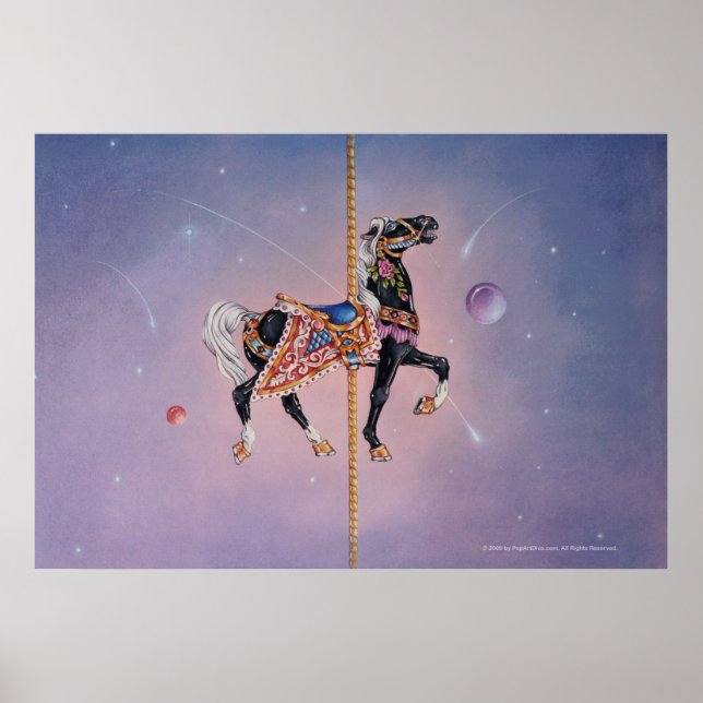 Poster, utskrifter - Petaluma Carousel Horse 2 Poster (Framsidan)
