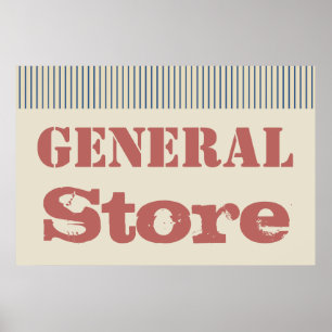 Poster utskriftsdekaler för land General Store Wal